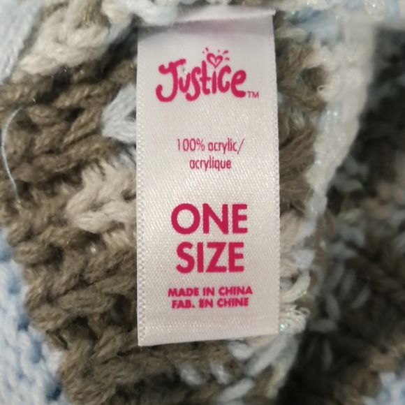 JUSTICE BEANIE POM POM NWT💙❄️ - Picture 4 of 6